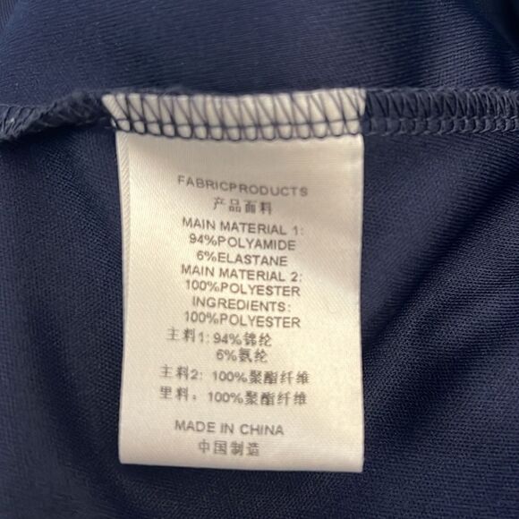 Miusol Dress Sz 2 X Large Navy Blue Scoop Neck Short Sleeve Floral Lace Pleated - Picture 11 of 14